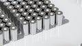 Lithium-ion traction 4680 battery pack, High-capacity accumulator cell modules, tabless cell, mass production batteries high power Royalty Free Stock Photo