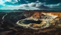 Lithium mine devastated landscape, environmental damage concept Royalty Free Stock Photo