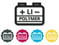 Lithium Polymer Battery Icon - Illustration