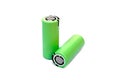 Lithium rechargeable battery in green color