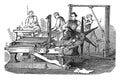 Lithographic press antique engraving