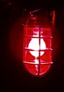 Red Alert Vapor Tight Fixture Light Old Fashion Vintage Antique Ancient Lamp Bulb Mood Ambience Atmosphere Stage Entertainment 