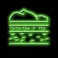 lithosphere ecosystem neon glow icon illustration