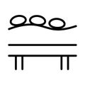 Lithotherapy. Stone therapy line icon. Reflexology. Traditional chinese medicine Royalty Free Stock Photo