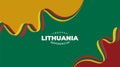 Lithuana flag background design for Lithuana Independence day Royalty Free Stock Photo