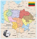 Lithuania Administrative Map