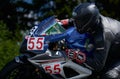 Lithuania, Kaunas 05-06-2021 closeup portrait of a biker front view Royalty Free Stock Photo