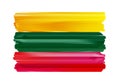 Lithuania colorful brush strokes painted flag.