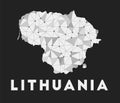 Lithuania - communication network map of country.