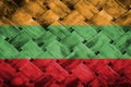 Lithuania flag, flag on the wood