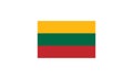Lithuania flag vector illustration Flag icon Standard color Standard size
