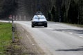 Lithuania, Google Street View vehicle driving through Neringa municipality. 21 03 2021