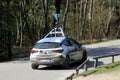 Lithuania, Google Street View vehicle driving through Neringa municipality. 21 03 2021