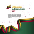 Lithuania Independence Day Vector Design Illustration