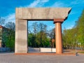 Lithuania, Klaipeda. Monument Arch in honor of the 80 anniversary of association of Lithuania