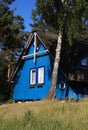 Lithuania Klaipeda typical wooden cottage