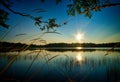 Lithuania lake Plateliai during the sunrise Royalty Free Stock Photo