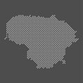 Lithuania map dot on gray background. Dotted map of Lithuania for your web site design, app, UI. Royalty Free Stock Photo