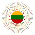Lithuania national day badge.