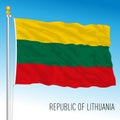 Lithuania official national flag, Europe Royalty Free Stock Photo