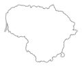 Lithuania outline map