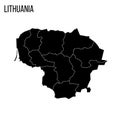 Lithuania political map of administrative divisions