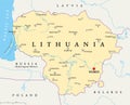 Lithuania Political Map Royalty Free Stock Photo