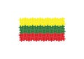 Lithuania puzzle effect national flag country emblem Royalty Free Stock Photo