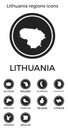 Lithuania regions icons.