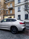 Bmw x4 parked at the roadside