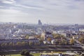 Lithuania, Vilnius cityscape in foggy autumn day