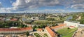 Panoramic view of Vilnius in Lithuania from Gediminas Castle Tower Royalty Free Stock Photo