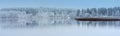 Lithuania winter landscape . Panoramic view Royalty Free Stock Photo