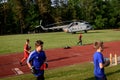 Lithuanian Air Force helicopter landed on wrong football stadium