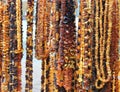 Lithuanian amber beads pattern Royalty Free Stock Photo