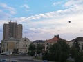 Lithuanian balloon flight summer sky