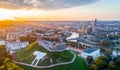 Lithuanian capital Vilnius from above Royalty Free Stock Photo