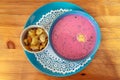 Lithuanian cold beetroot soup