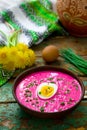 The Lithuanian cold beetroot soup