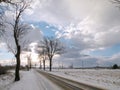 Lithuanian highroad in winter