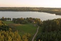 Lithuanian landscape from above Royalty Free Stock Photo