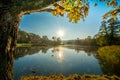 Lithuanian landscape in fall Royalty Free Stock Photo