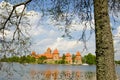 Lithuanian medieval castle Trakai in spring Royalty Free Stock Photo