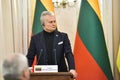 Lithuanian president Gitanas Nauseda during press conference