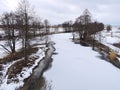 Lithuanian winter landscape Royalty Free Stock Photo