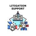 Litigation Support Vector Concept Illustration