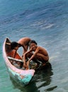 Litle Fisherman In Sebesi Island