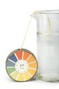Litmus paper and beaker Royalty Free Stock Photo