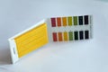 Litmus pH test and color scale Royalty Free Stock Photo