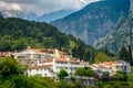 Litohoro town near Mount Olympus in Greece Royalty Free Stock Photo